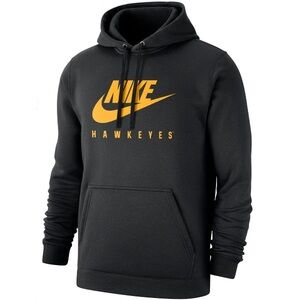 Nike Men's Small Hawkeye Black and Gold Hoodie University of Iowa